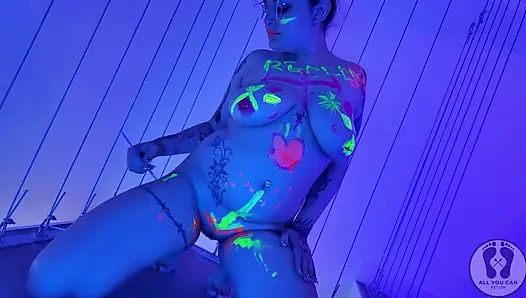 4k striptiz twerk avatar ışık efekti rgb vücut boyama