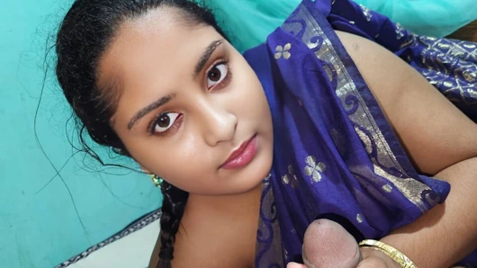 Blue saree big ass beautiful mature deshi boudi hard fuck with her devor in bedroom in empty House