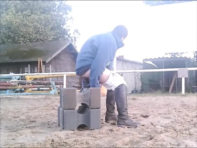 Dildo on the riding pad