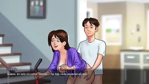 Üvey anne Evinin her köşesinde zengin olan kiracısını seviştiriyor, ta ki o sperm olmadan toplarını bırakana kadar - yaz destanı