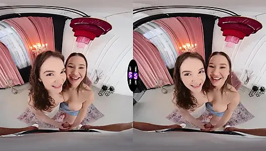 İki sürtük bir yarak - en iyi arkadaşlar kalın bir döl dölünü paylaşıyor - teenmegaworld