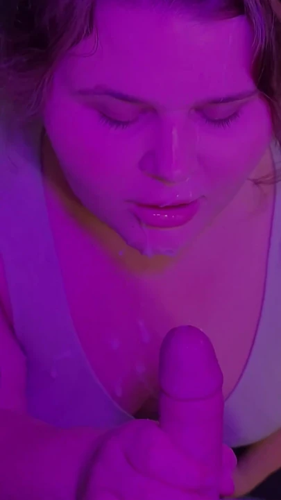 Naughty student with big tits gets cum from daddy and gives the best blowjob ever | Clip 1