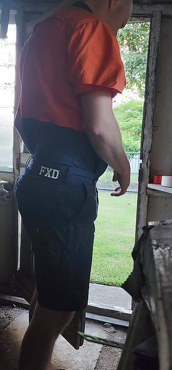 Açık havada shed wank