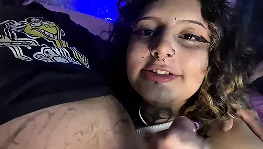 I make my stepbrother cum 2 times and I eat his cum