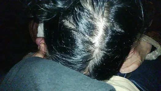 Orta yaşlı seksi karım bana parkta sakso çekiyor!