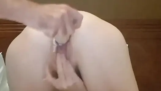 Amcığı çok kremsi, amcık dildo sikişi