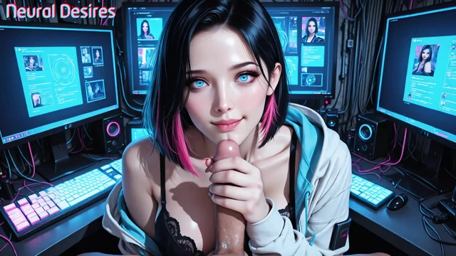 Gece yarısından sonra neon sinyali - yapay zeka