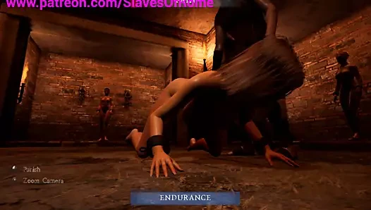 Slaves of rome oyunu - Romalı bir köleyi dövmek (oyun içi)