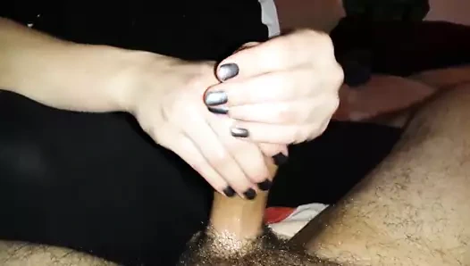 yağlanmış amatör handjob