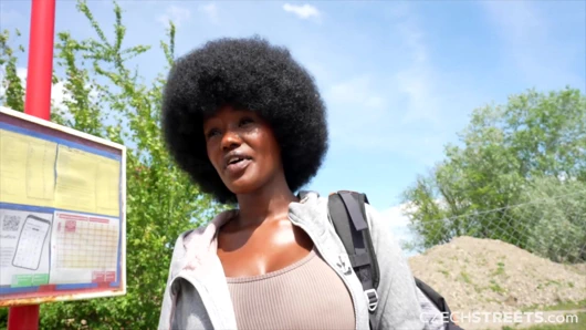 Çek sokakları 152: sevimli büyük memeli zenci kızla şenlik