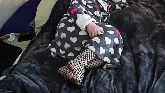 Aldatan evli kadın ayakla muamele ve dölleme