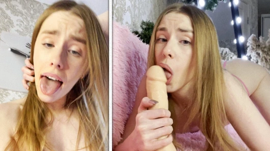 Ah evet, içime gel tatlım! Kızıl bebekten ateşli dildoya biniyor