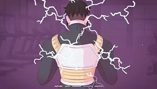 Boyutlararası arzu - Android 18'in sevimli pembe götünü kocasının önünde sikiyor