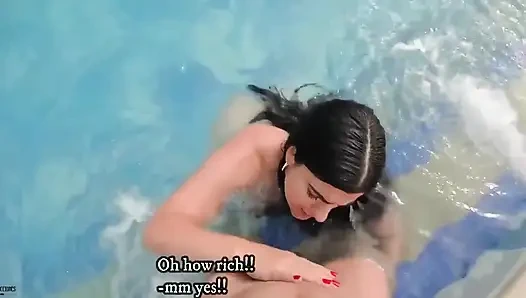 Güzel lezbiyen üvey kız kardeş Candy Rouse her zaman, her yerde Vayoleth Fox'un amını yiyor