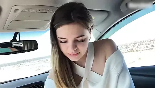 Fucked a stranger girl in the middle of a field in a car