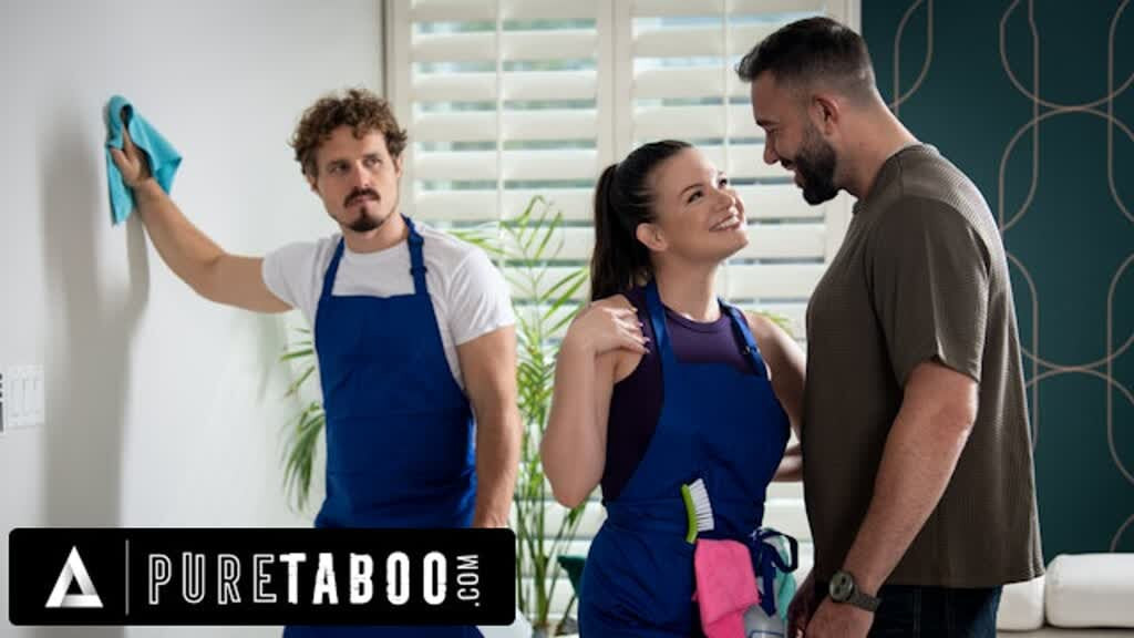 Saf tabu - ev temizlikçisi Alison Rey zengin müşteriyle flört ediyor