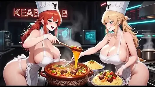 Komik aşçı videosu, ai animasyon