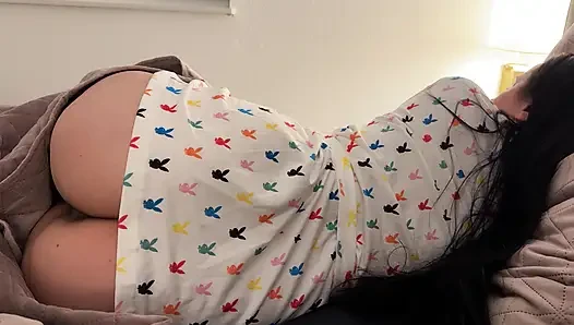 Step Son Cums Twice on Stepmom in Bed After Cuddle Request