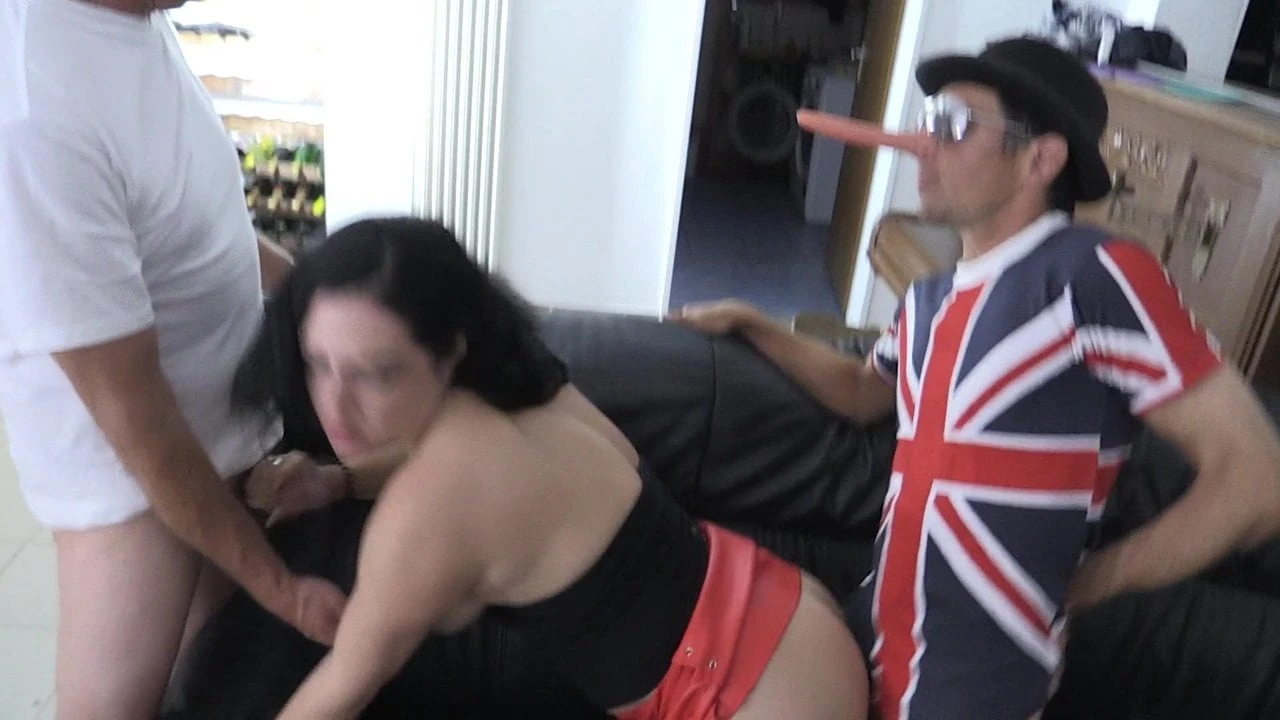 threesome fuck with 2 guys and one dirty slut!!!