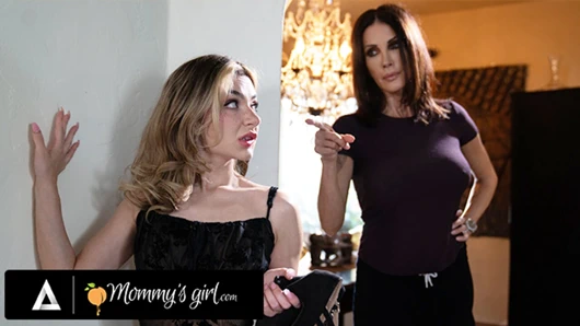 MOMMY'S GIRL - Upset MILF Shay Sights Catches Stepdaughter Demi Hawks Sneaking In After Night Out