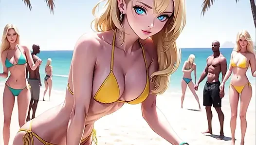 Anime seksi dj plajda synthwave retrowave