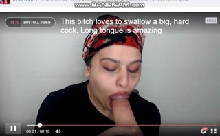 Turbanli sakso dolgun kadin