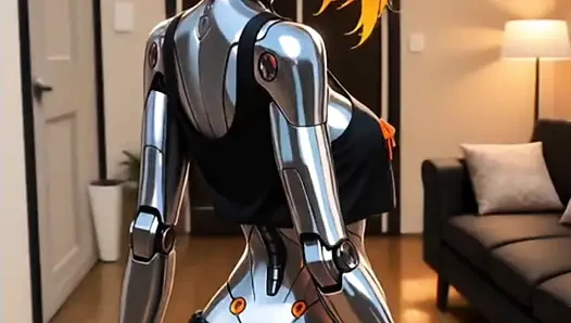 Hentai anime - robot kız gerçek bir kadın gibi