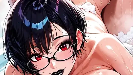 99 Tina banyo yapıyor göt yakın çekimleri (yapay zeka animasyonu)