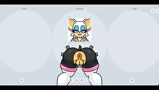 Fapwall garip hentai oyun rouge the bat Assfucked tarafından 3 çük