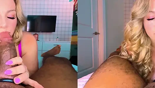 Vr 3d - büyük memeli orta yaşlı seksi kadın büyük zenci yarağını emiyor ve sikiyor