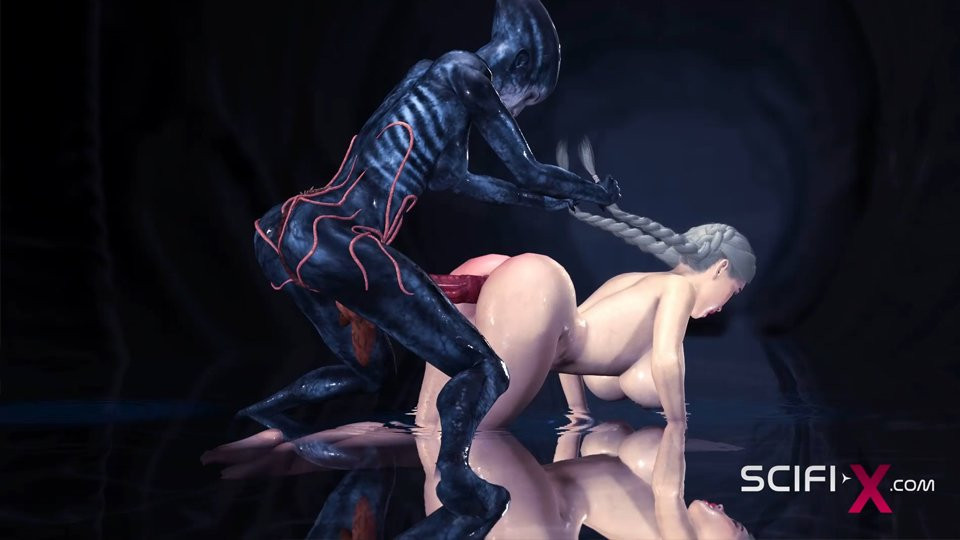 Seksi bir hottie bir dış gezegendeki bir mağarada bir dişi uzaylı tarafından becerdin alır