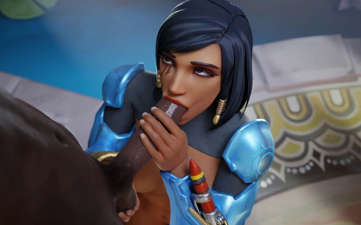 Pharah - spor salonu eğitimi seansı büyük zenci yarağı sakso ve siyah büyük yarakla vahşi anal sikiş 3 boyutlu overwatch animasyonu