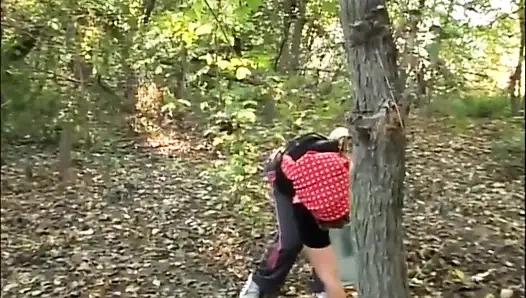 Olgun çift piknik sonrası oynuyor