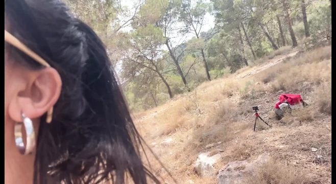 Amatör çift kamera arkasında porno