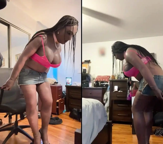 Süper minik mini etekli zenci hatun Danae amını ovuyor