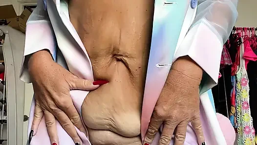 Yunan tanrıçası Steph ve bir flamingo.