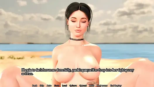 Büyük yaraklı adam sahilde komşusunda büyük göğüslerini sikiyor