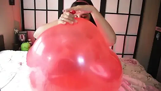 Bin ve pop büyük kırmızı 24 inçlik balon - tavşan tezgahbası