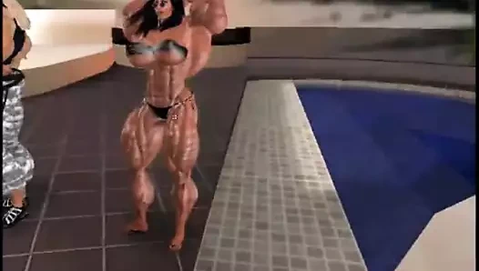 Kadın kas havuzu partisi