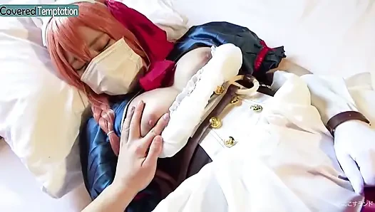 Ham dölleme gyaru cosplayer doruğa çıktıktan sonra vahşi ahegao maruz kalıyor