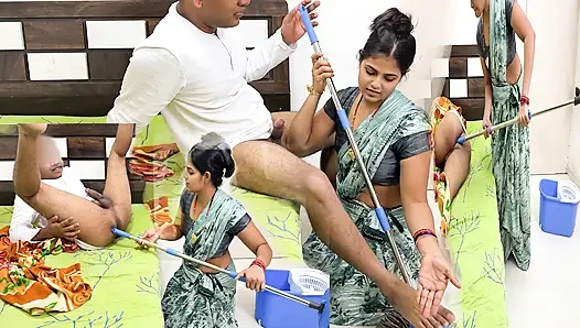 Komal's landlord Bima was sleeping while wearing the lawsuits, so I mopped her ass and then he landed in my pussy in the hustle