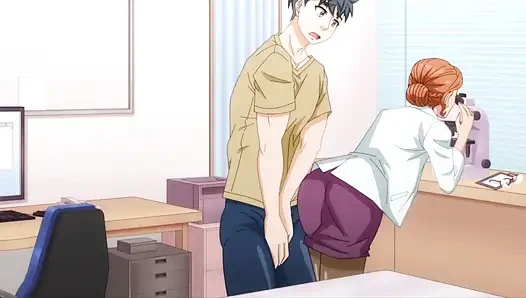 Azgın sürtük doktor hasta tarafından danışma masasında sikiliyor (anime)