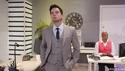 Heteroflexible - kızgın patron Dakota Payne çalışanları Zario Travezz ve Jkab Ethan Dale'i disipline ediyor