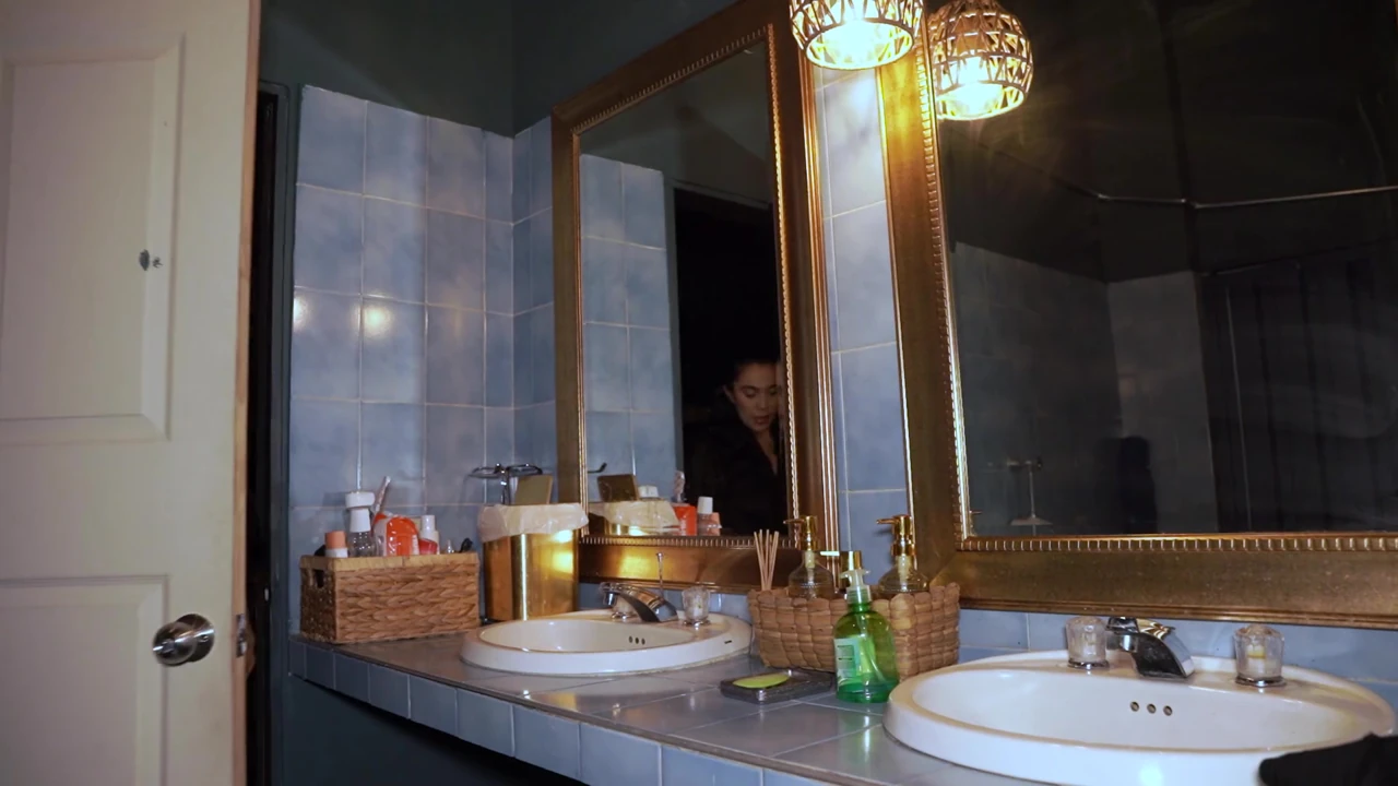 Big-bootied stepmother plays a prank on her stepson in the bathroom and they end up having sex