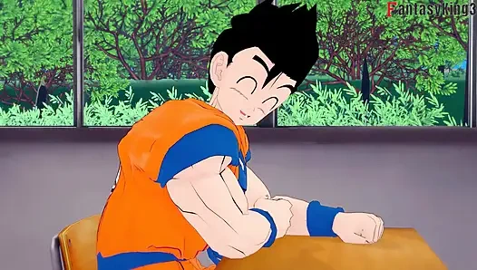 Android 18 Gohan'ı sikmeye devam etmek için üniversiteye giriyor - dragon ball zex serisi