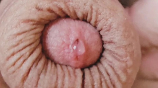 Yakın çekim boşalma öncesi ve boşalma azgın sünnetsiz adam uzun sünnet derisi boşalmasıyla oynuyor