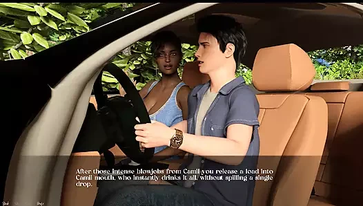 Yuvarlak bir eşek ile aile siyahi genç becerdin alır