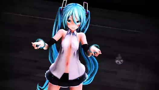 Miku hatsune şeridinden pembe kediye