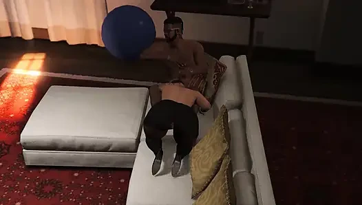 GTA 5 Franklin ve Amanda Michael'ın evinde tam 35 dakikalık film