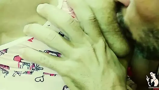 Paty Angel ve Nick - ateşli kızıl saçlı pijama partisi sonunda boşalmayla bitiyor